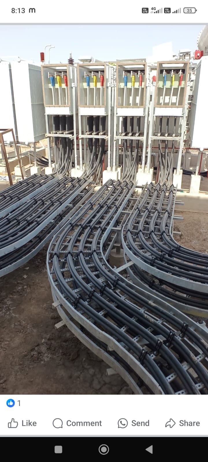Electrical cable tray installation